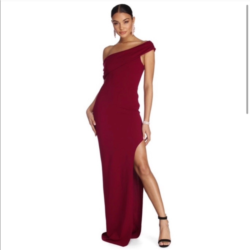 Red maxi dress